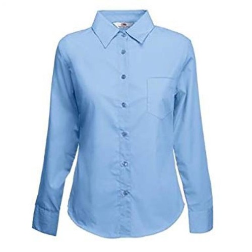 Damen langarm popeline hemd - popeline,